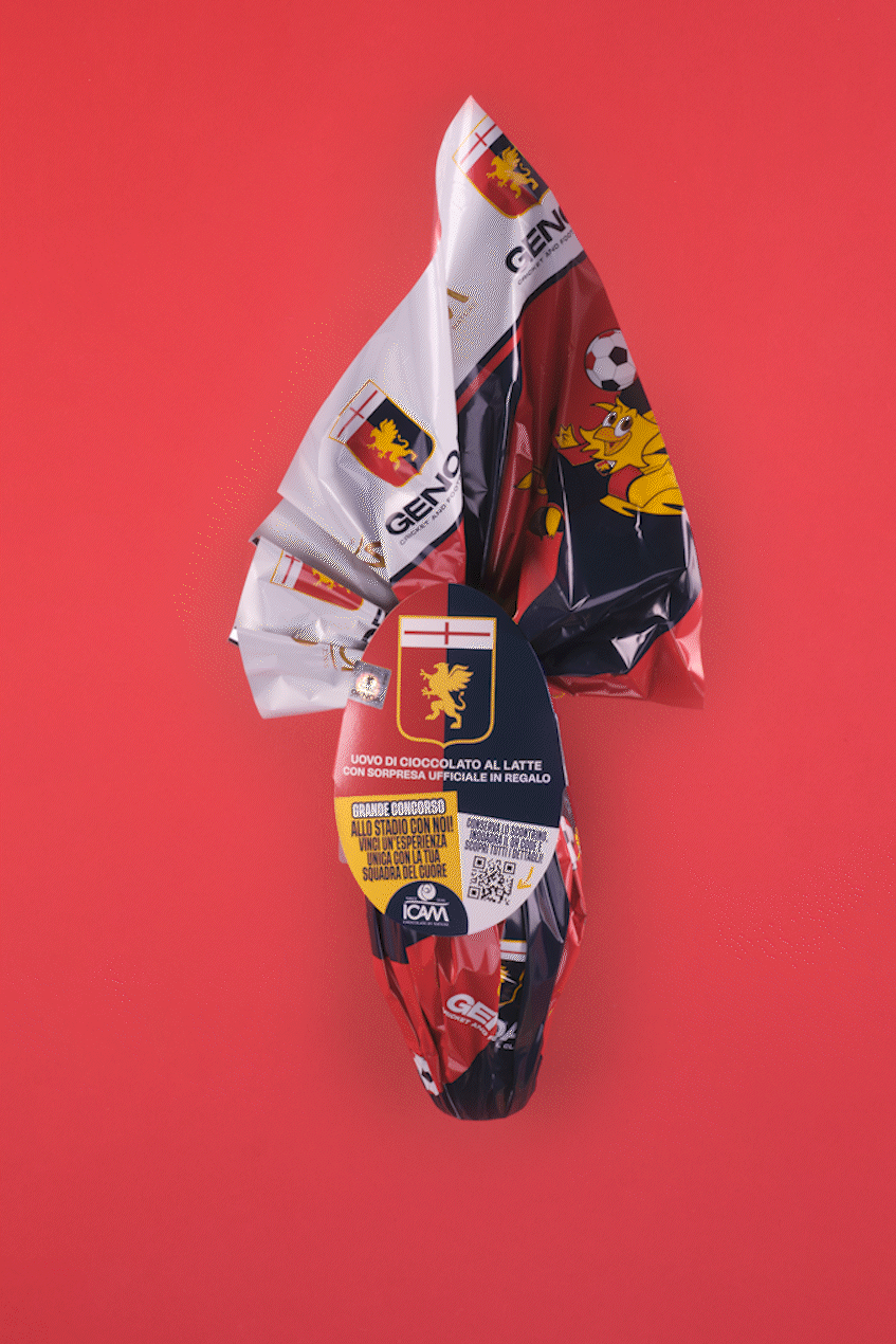 Uovo di Pasqua Genoa CFC Ufficiale ICAM | Cioccolato al Latte 180g