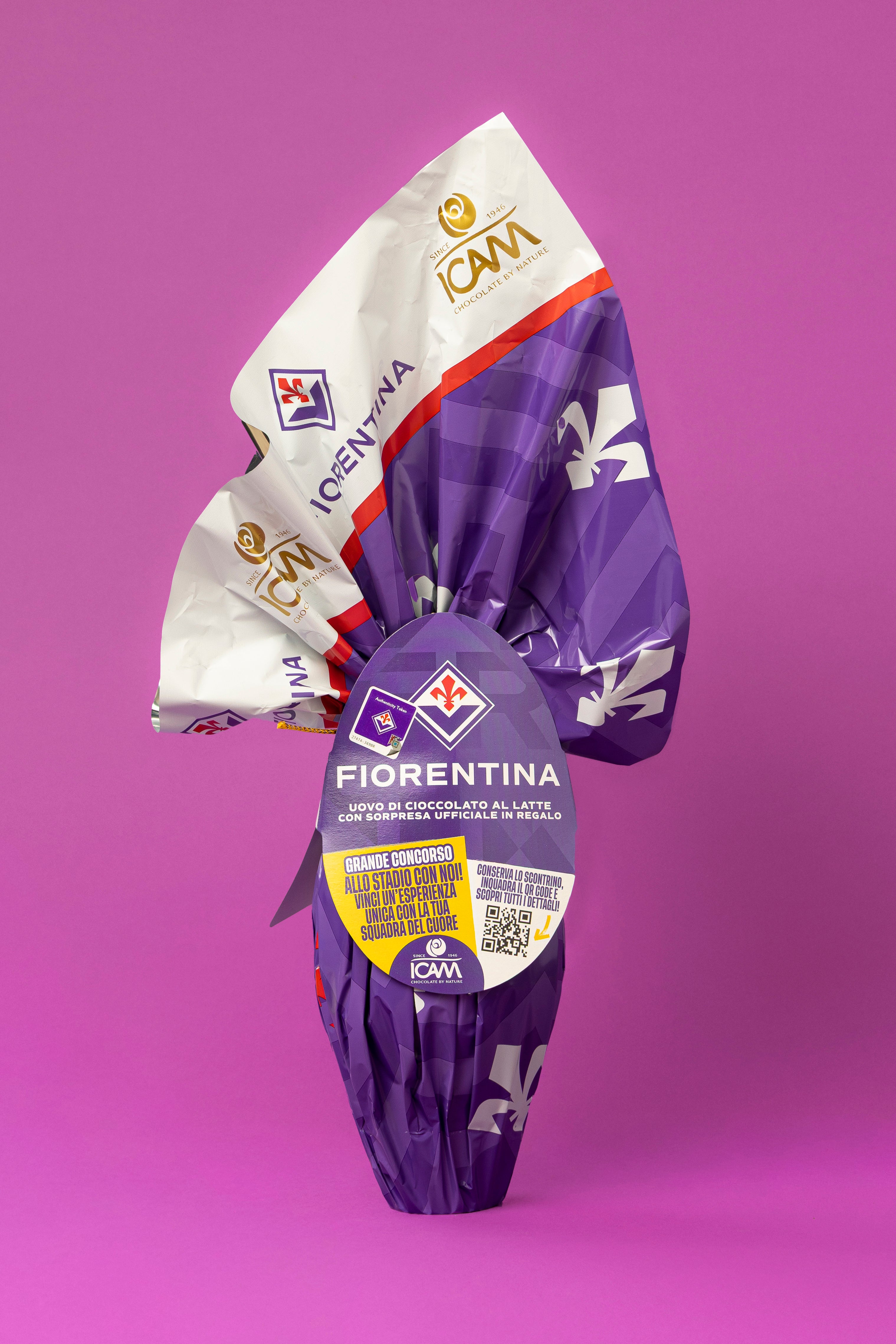 Uovo di Pasqua Fiorentina Ufficiale ICAM | Cioccolato al Latte 180g