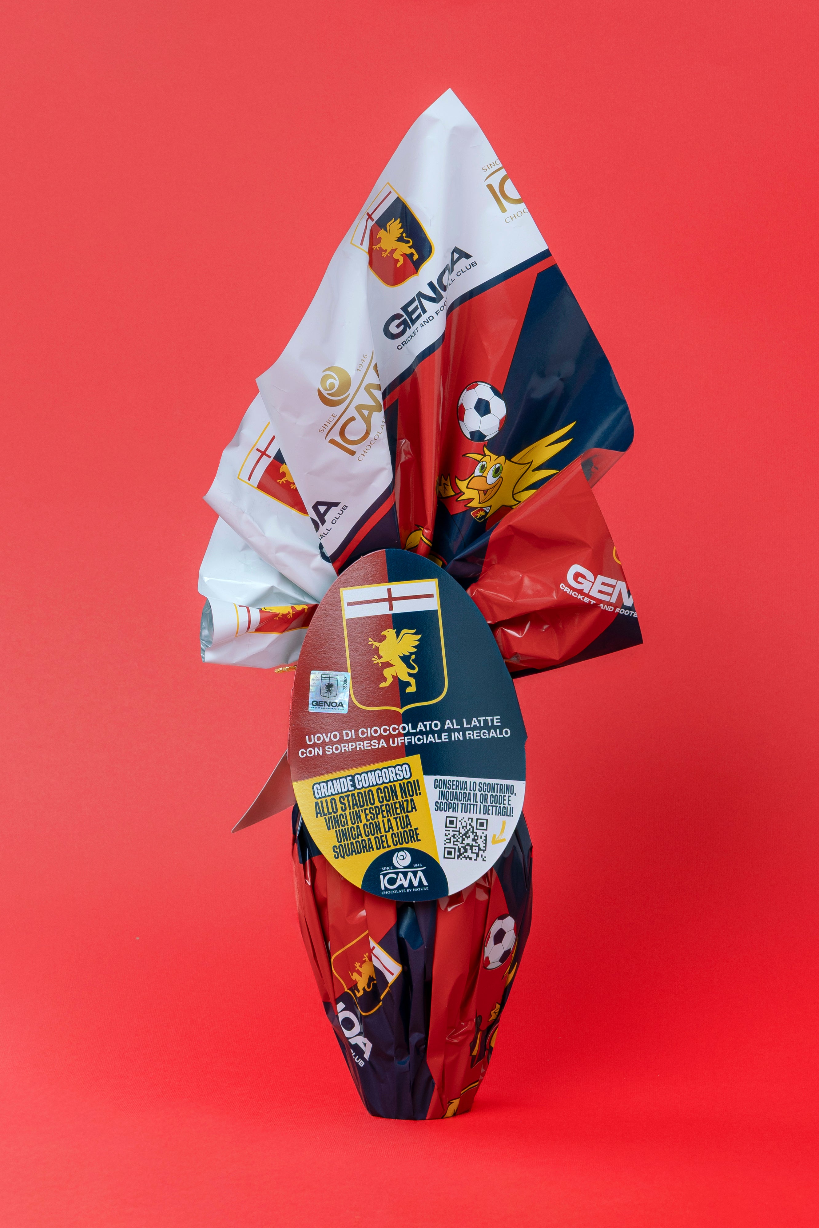 Uovo di Pasqua Genoa CFC Ufficiale ICAM | Cioccolato al Latte 180g