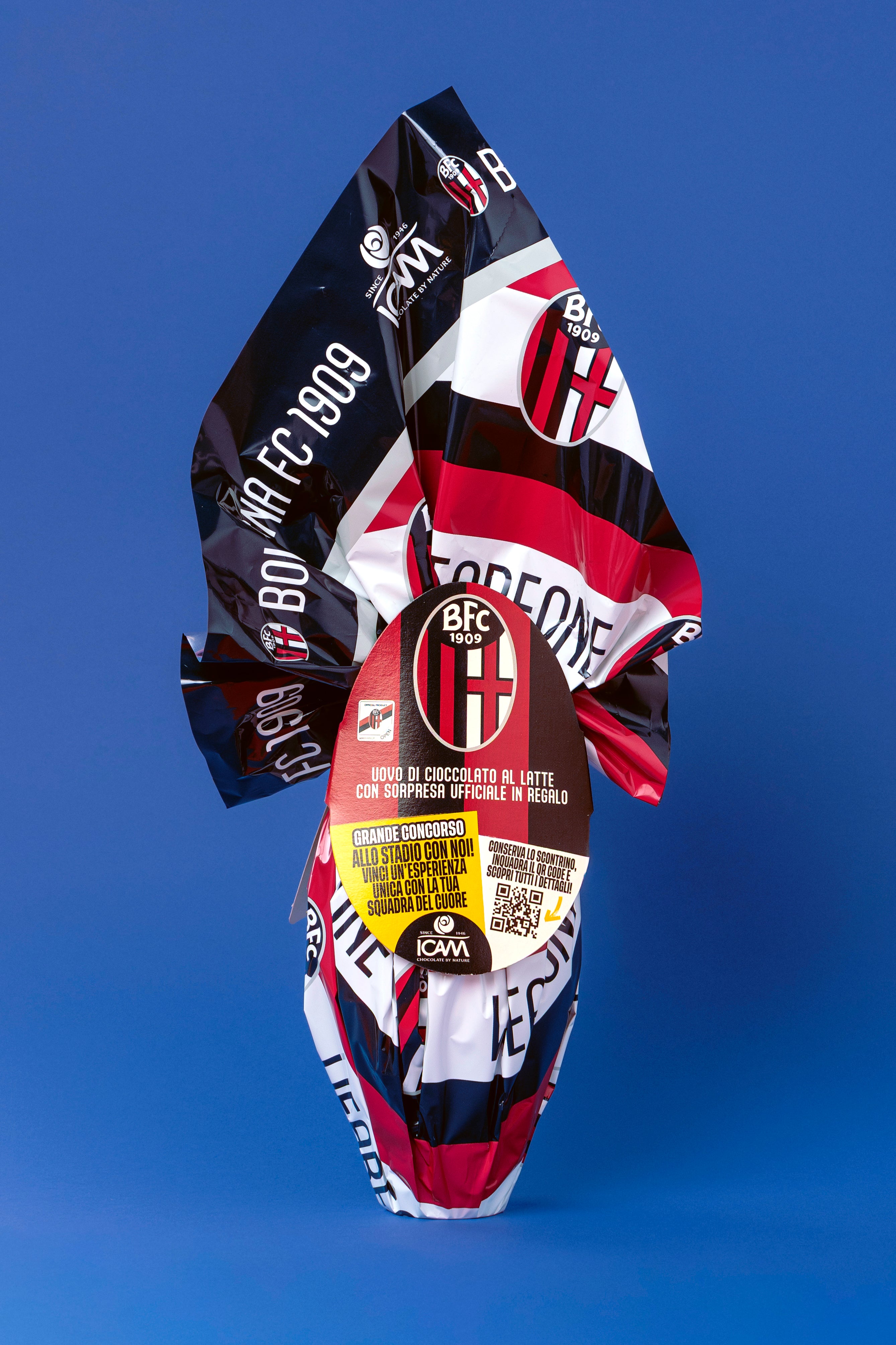Uovo di Pasqua Bologna FC Ufficiale ICAM | Cioccolato al Latte 180g