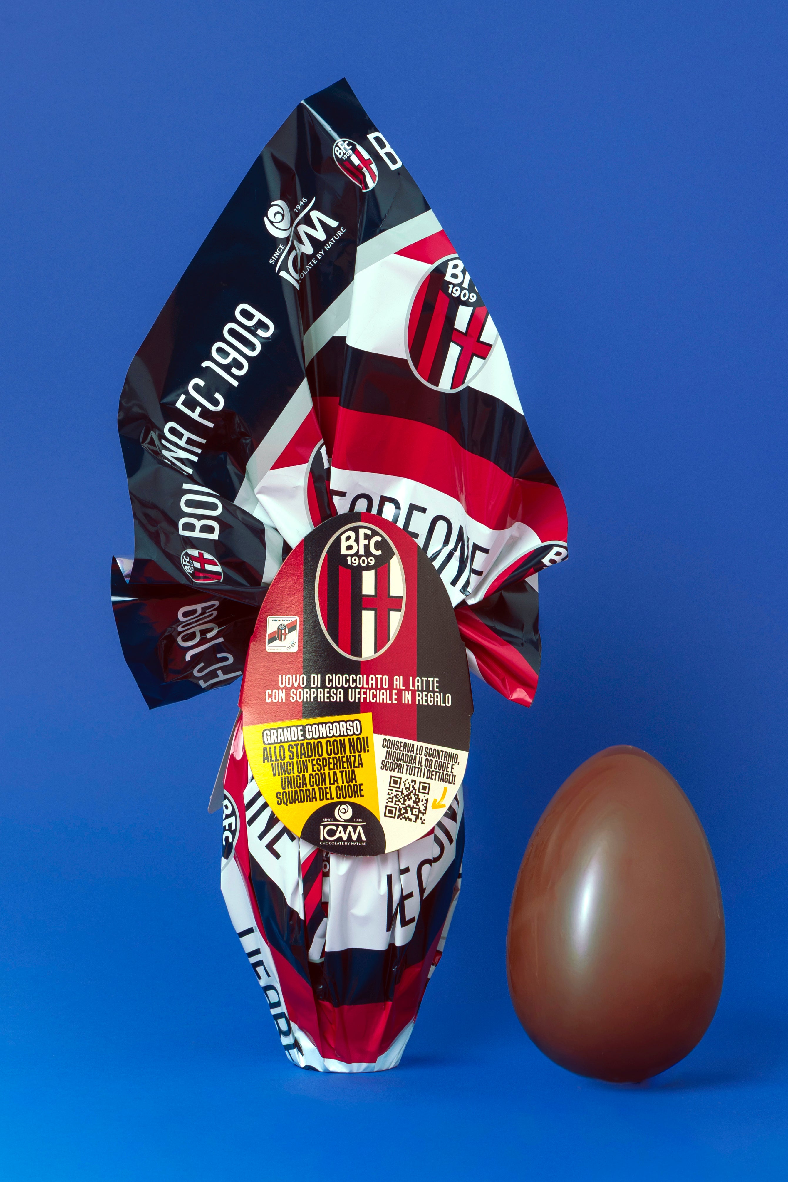Uovo di Pasqua Bologna FC Ufficiale ICAM | Cioccolato al Latte 180g