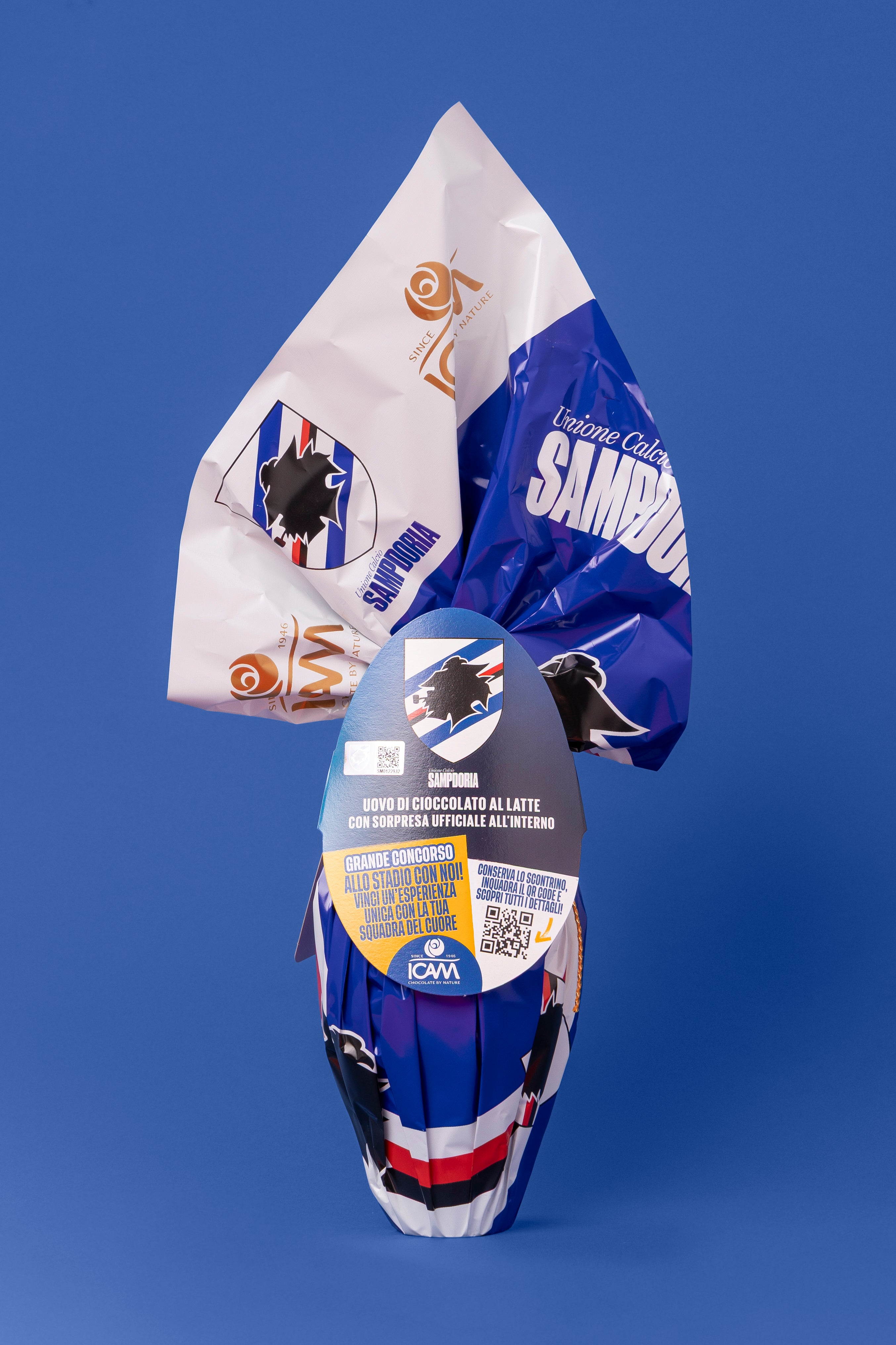 Uovo di Pasqua Sampdoria Ufficiale ICAM | Cioccolato al Latte 180g