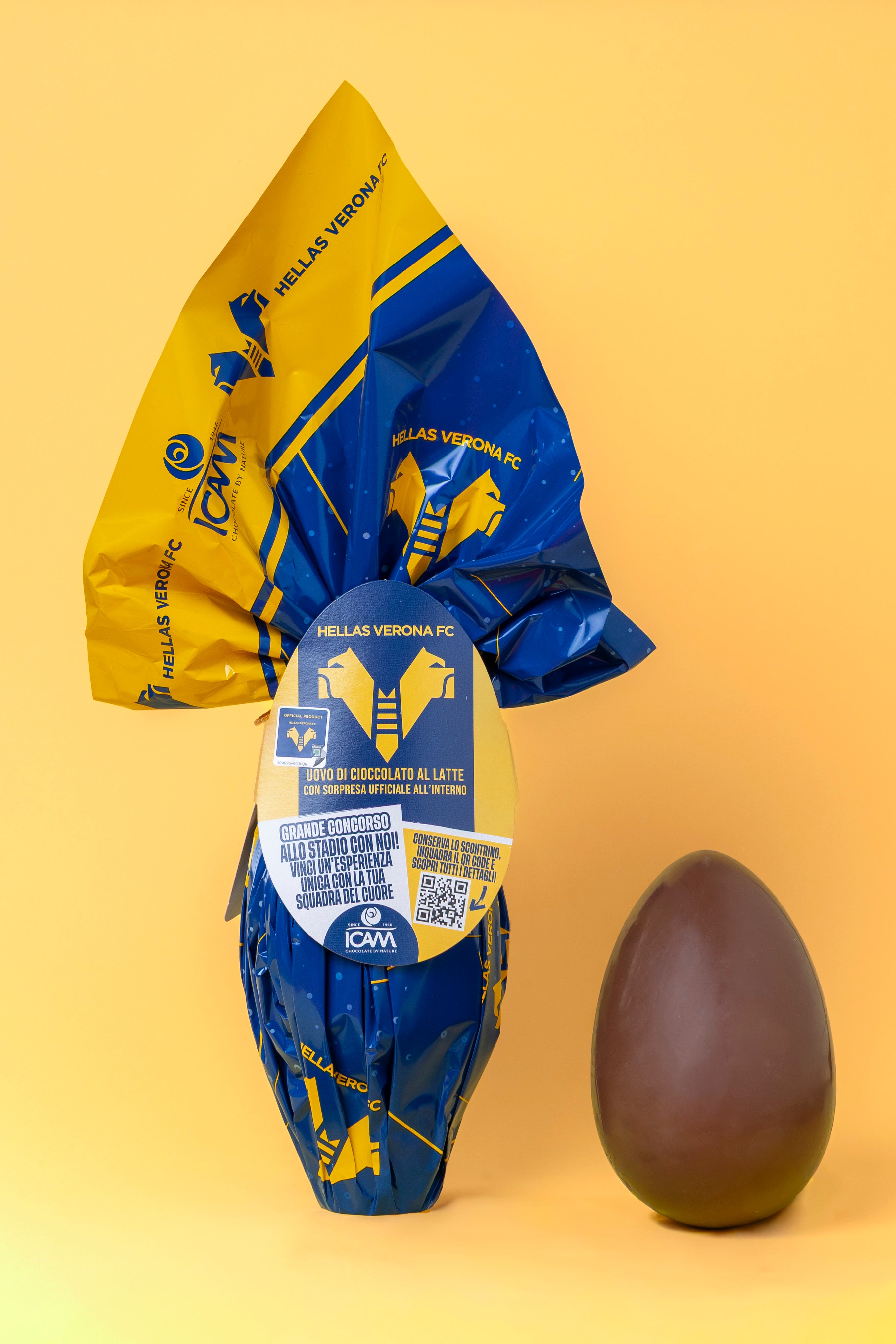 Uovo di Pasqua Hellas Verona Ufficiale ICAM | Cioccolato al Latte 180g