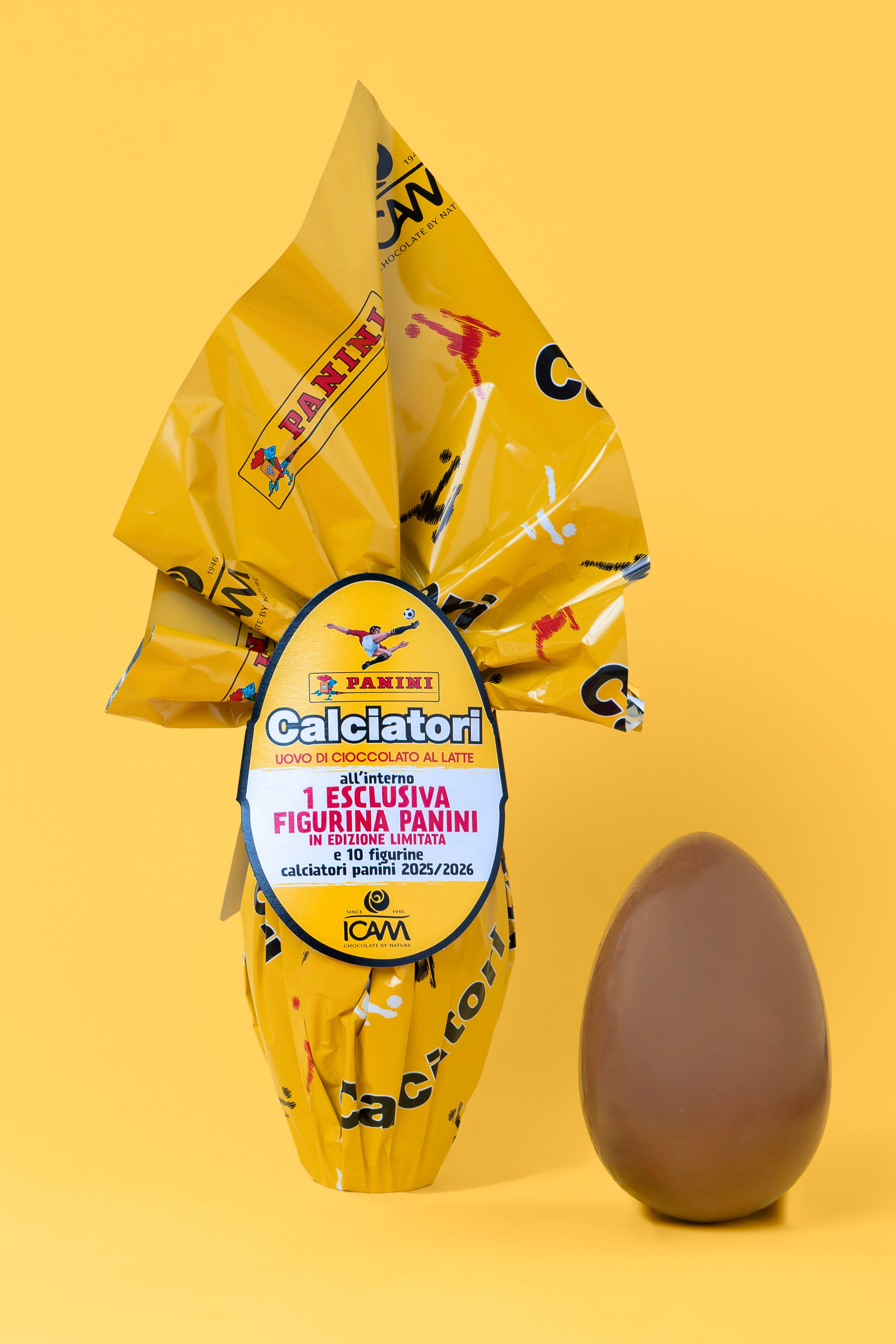 Uovo di Pasqua Calciatori Panini Ufficiale ICAM | Cioccolato al Latte 180g