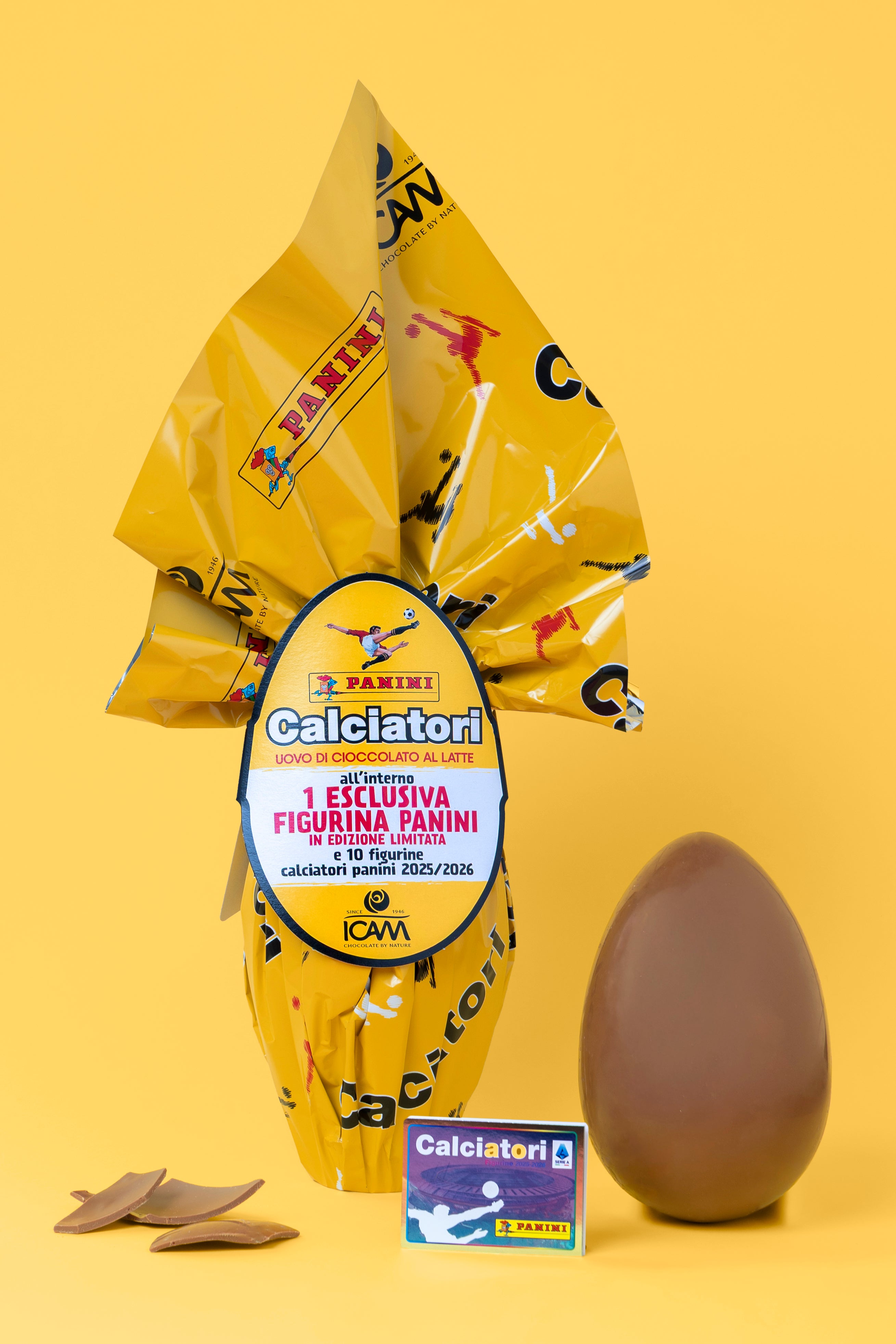 Uovo di Pasqua Calciatori Panini Ufficiale ICAM | Cioccolato al Latte 180g