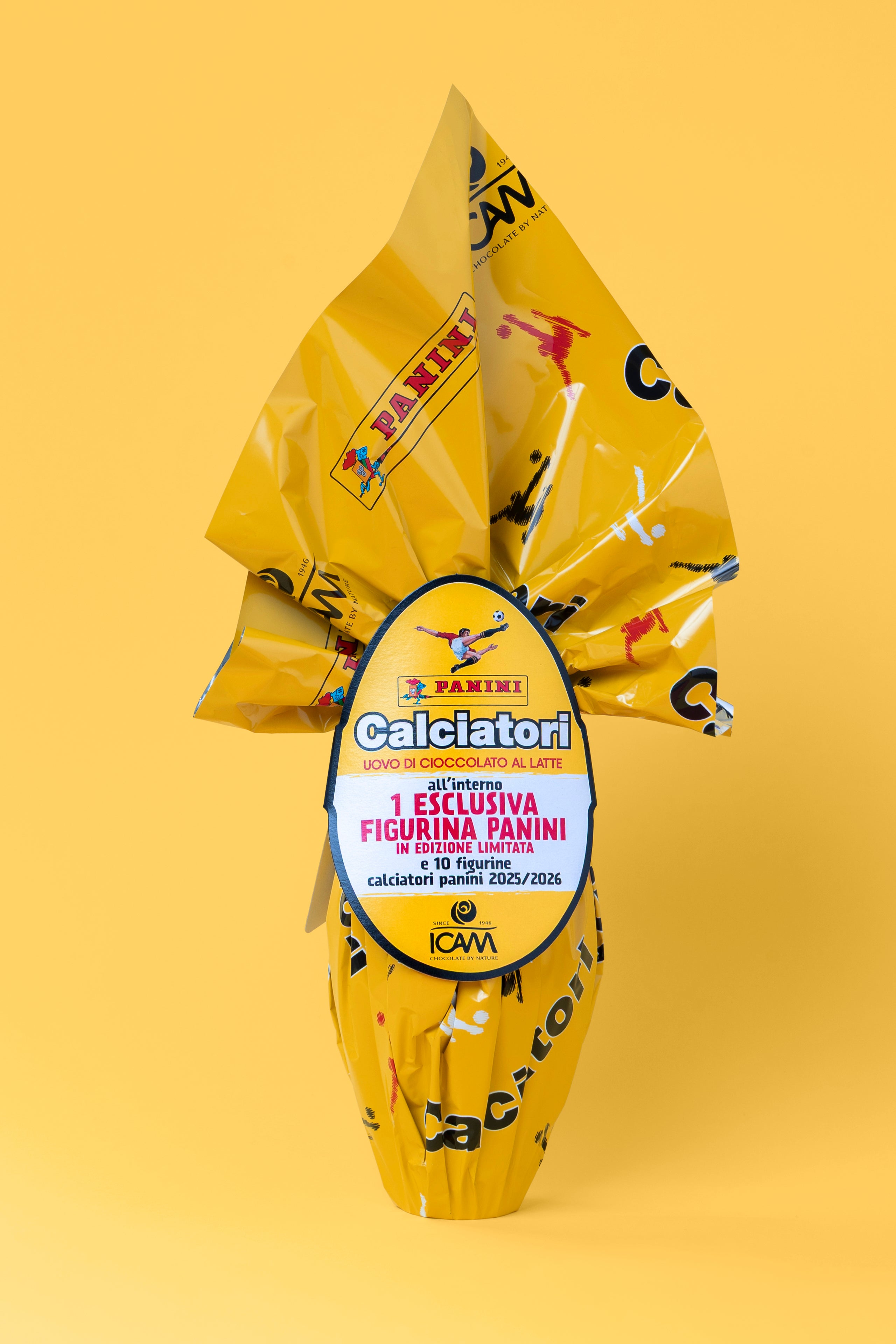 Uovo di Pasqua Calciatori Panini Ufficiale ICAM | Cioccolato al Latte 180g