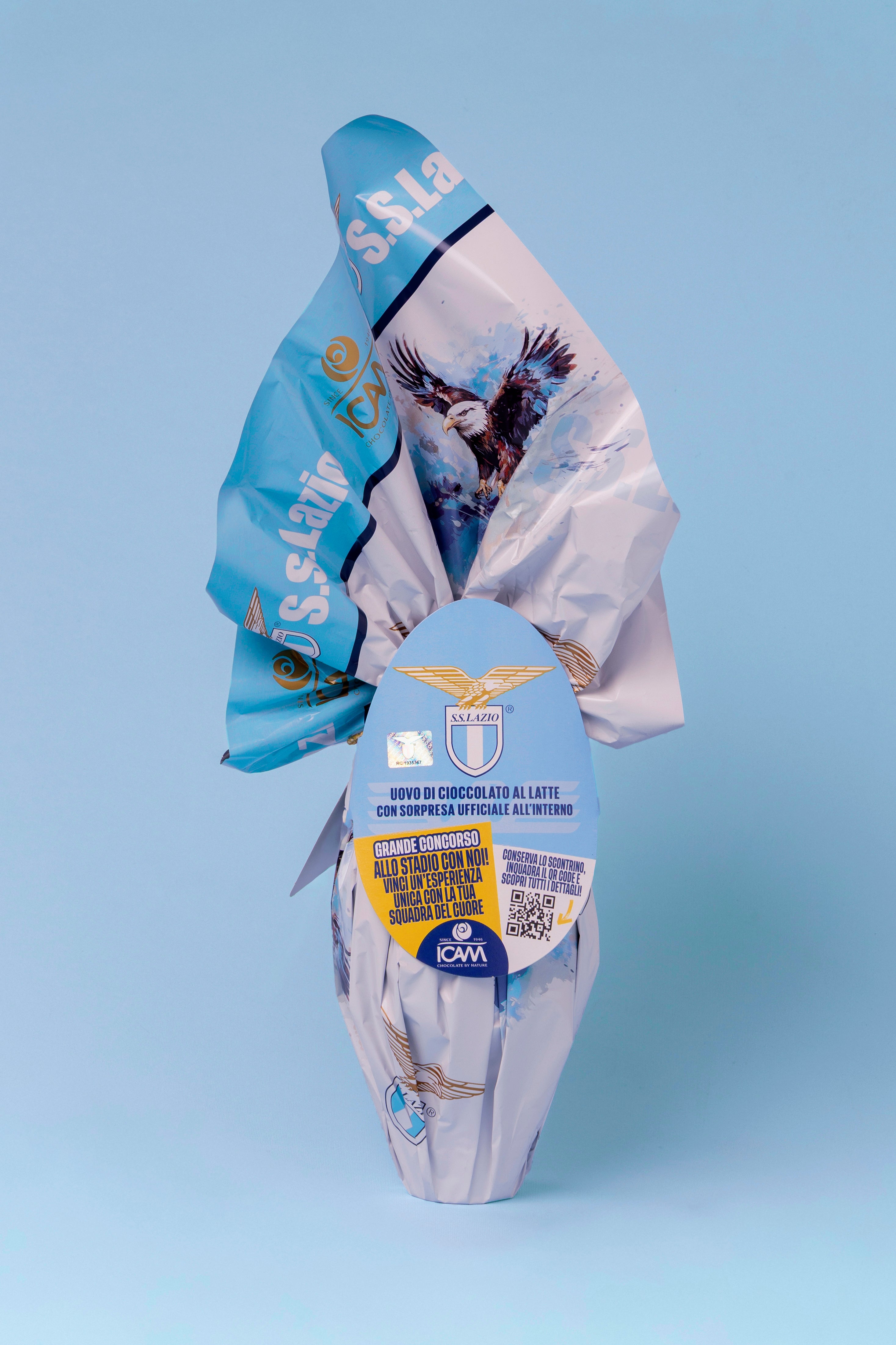 Uovo di Pasqua Lazio Ufficiale ICAM | Cioccolato al Latte 180g