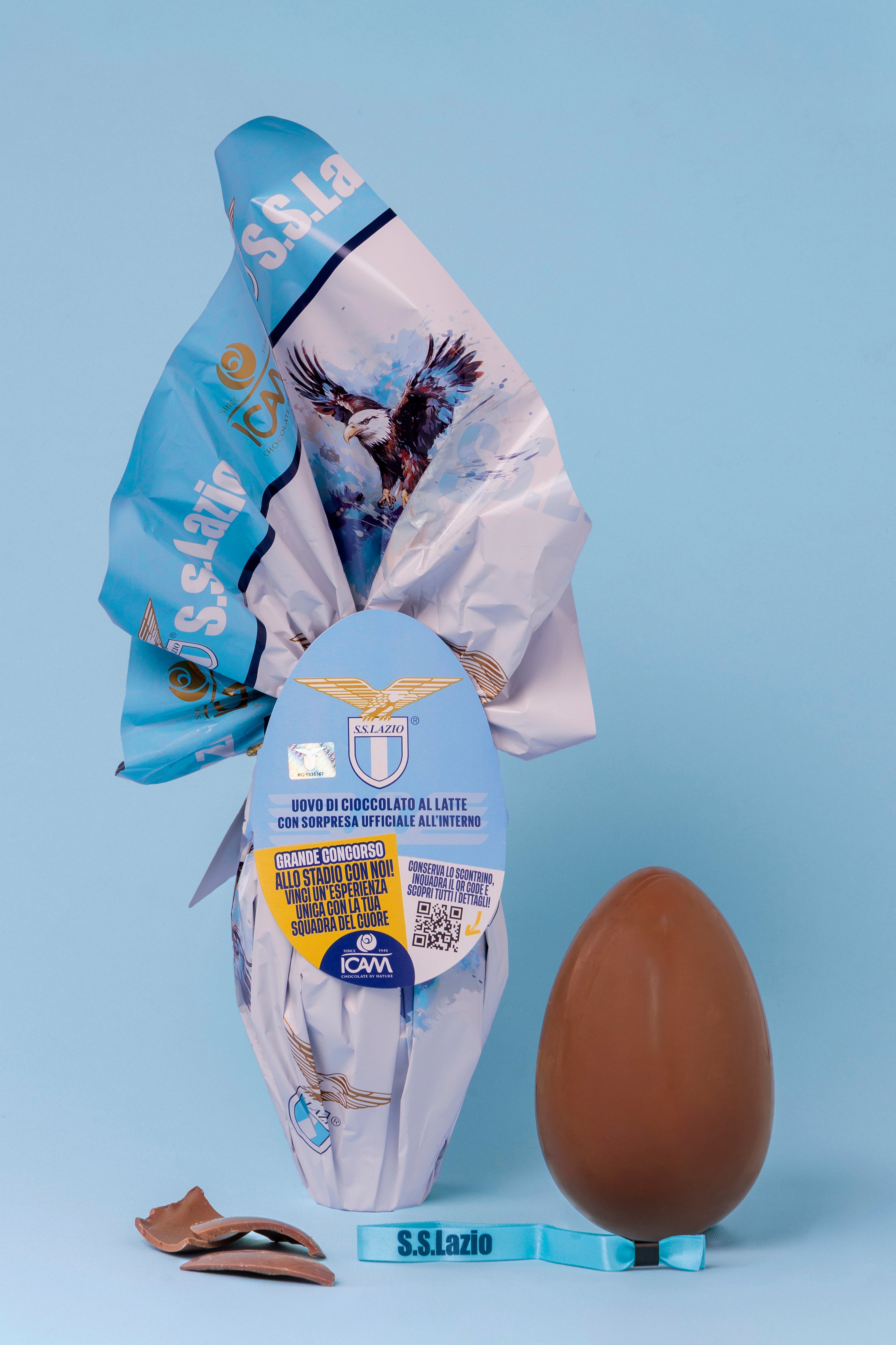 Uovo di Pasqua Lazio Ufficiale ICAM | Cioccolato al Latte 180g
