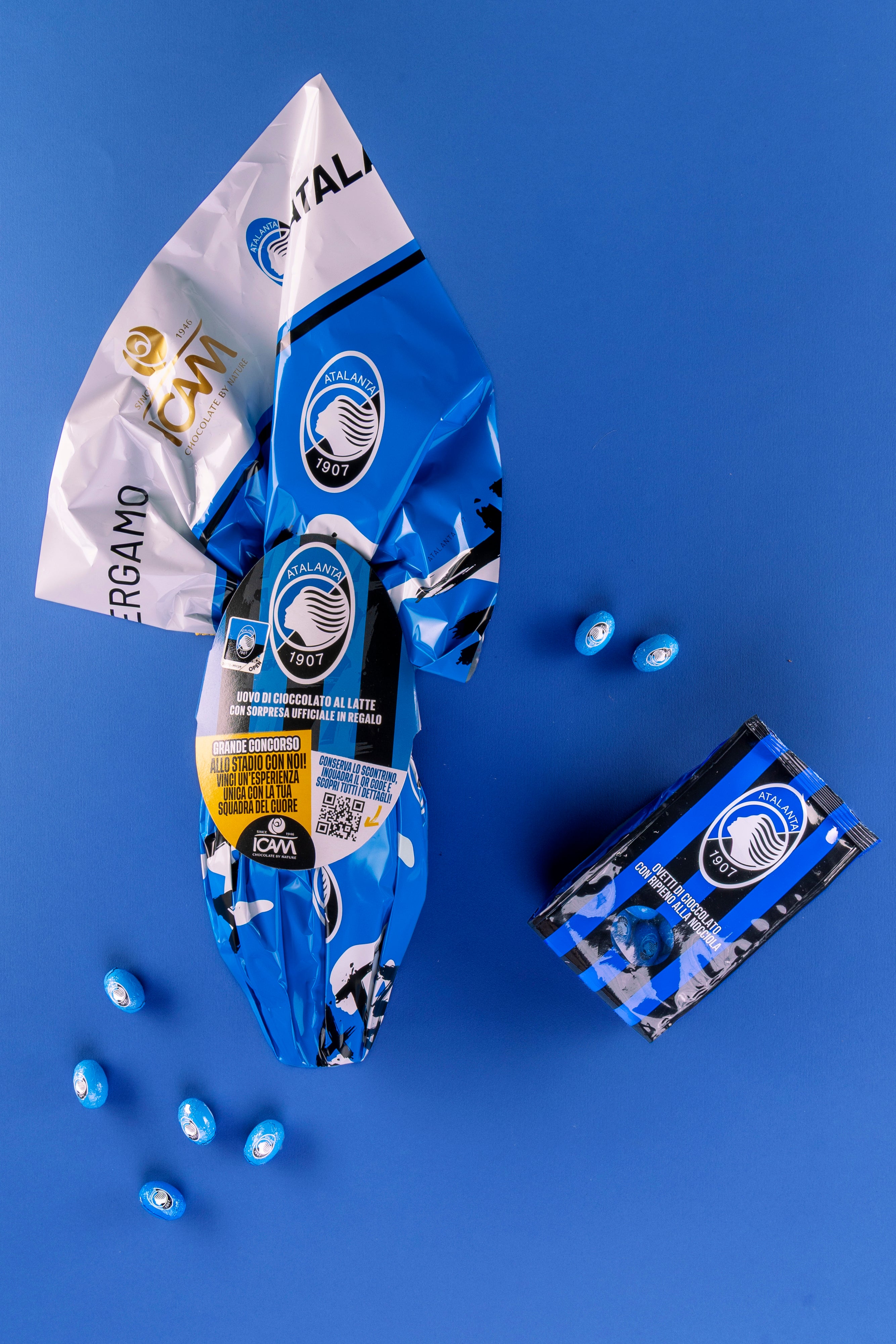 Kit Uovo e Ovetti Atalanta ICAM | Cioccolato al Latte Pasqua Ufficiale
