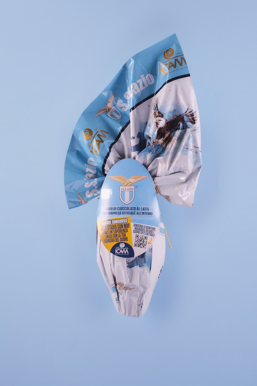 Uovo di Pasqua Lazio Ufficiale ICAM | Cioccolato al Latte 180g