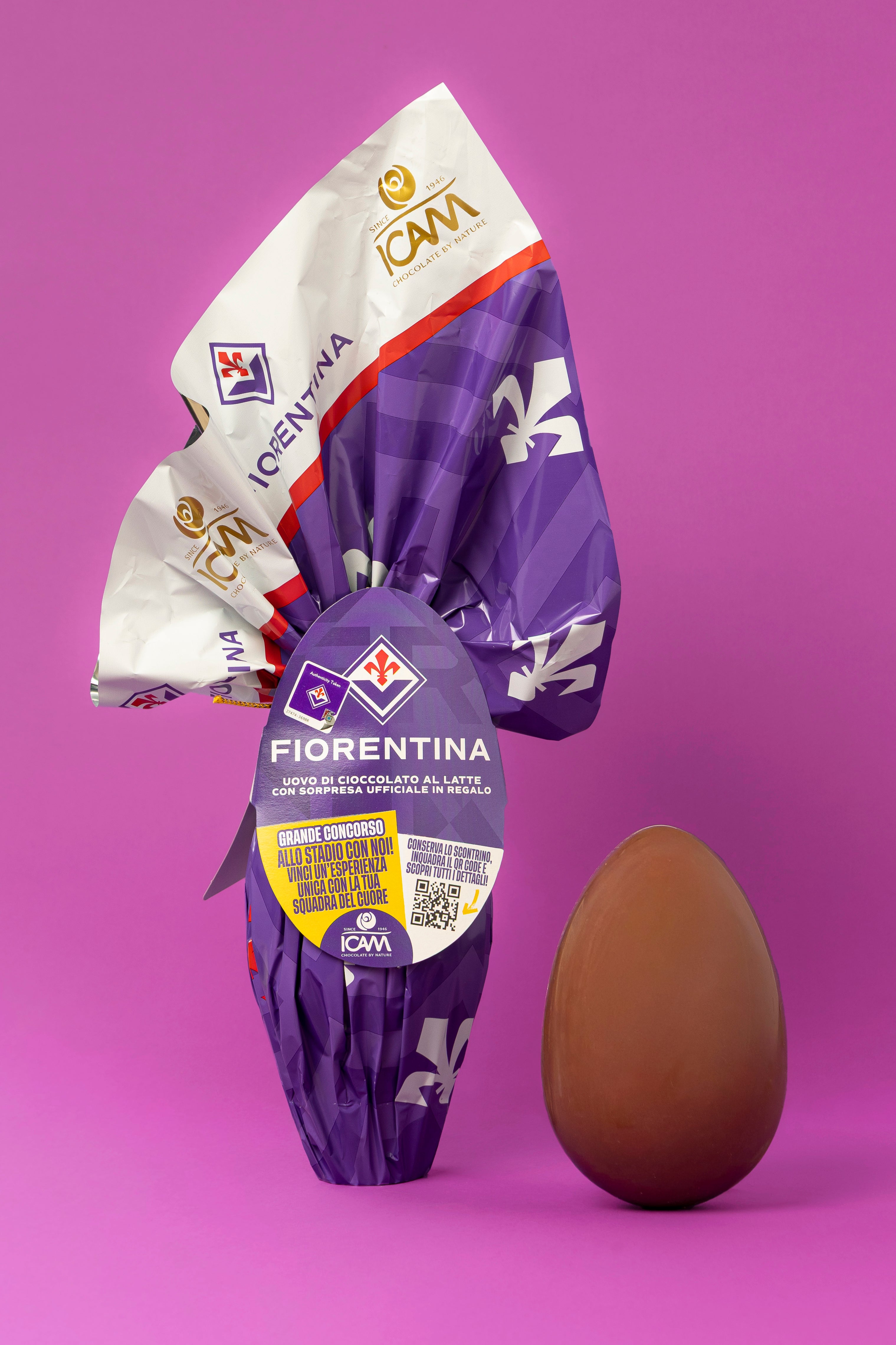 Uovo di Pasqua Fiorentina Ufficiale ICAM | Cioccolato al Latte 180g