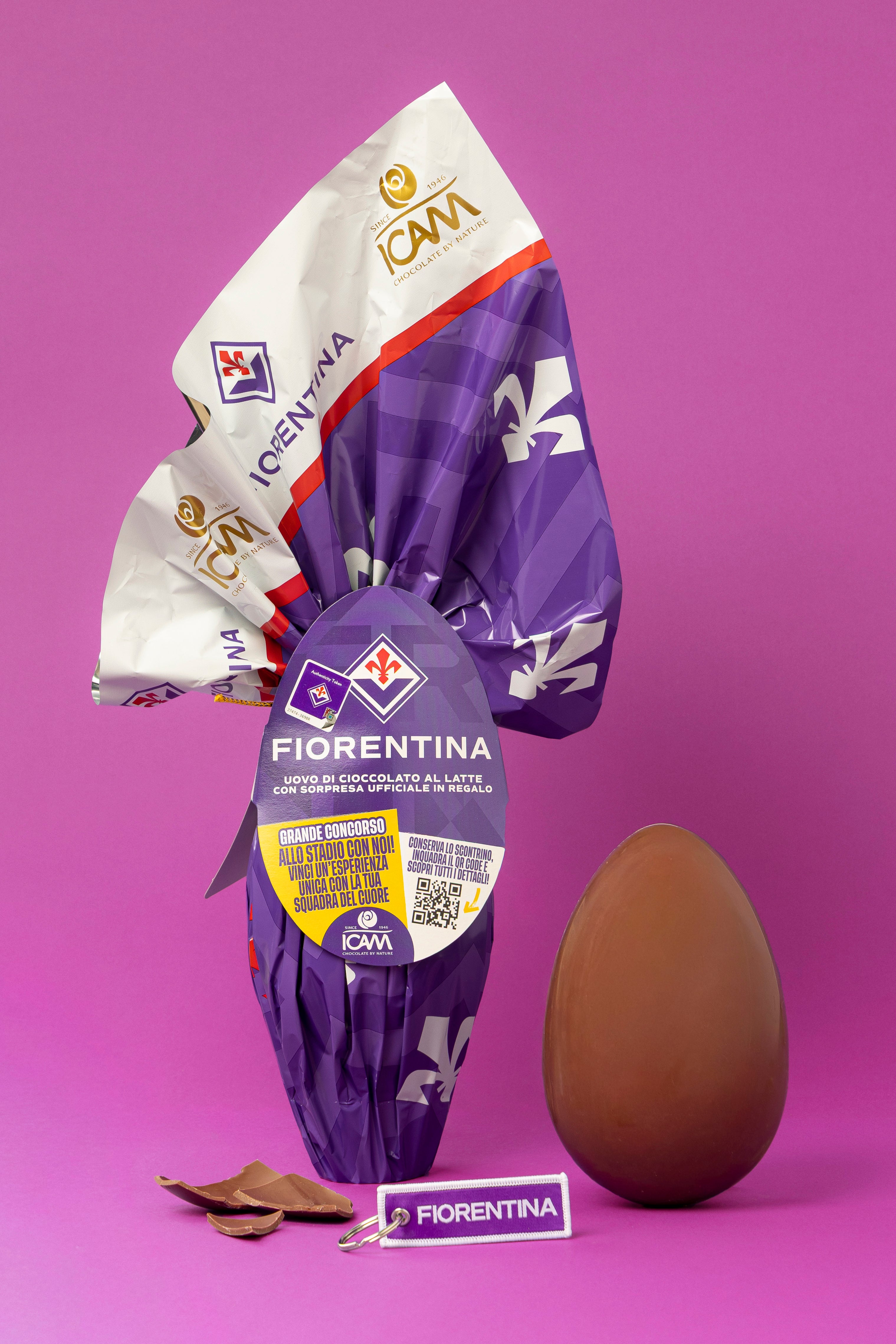 Uovo di Pasqua Fiorentina Ufficiale ICAM | Cioccolato al Latte 180g
