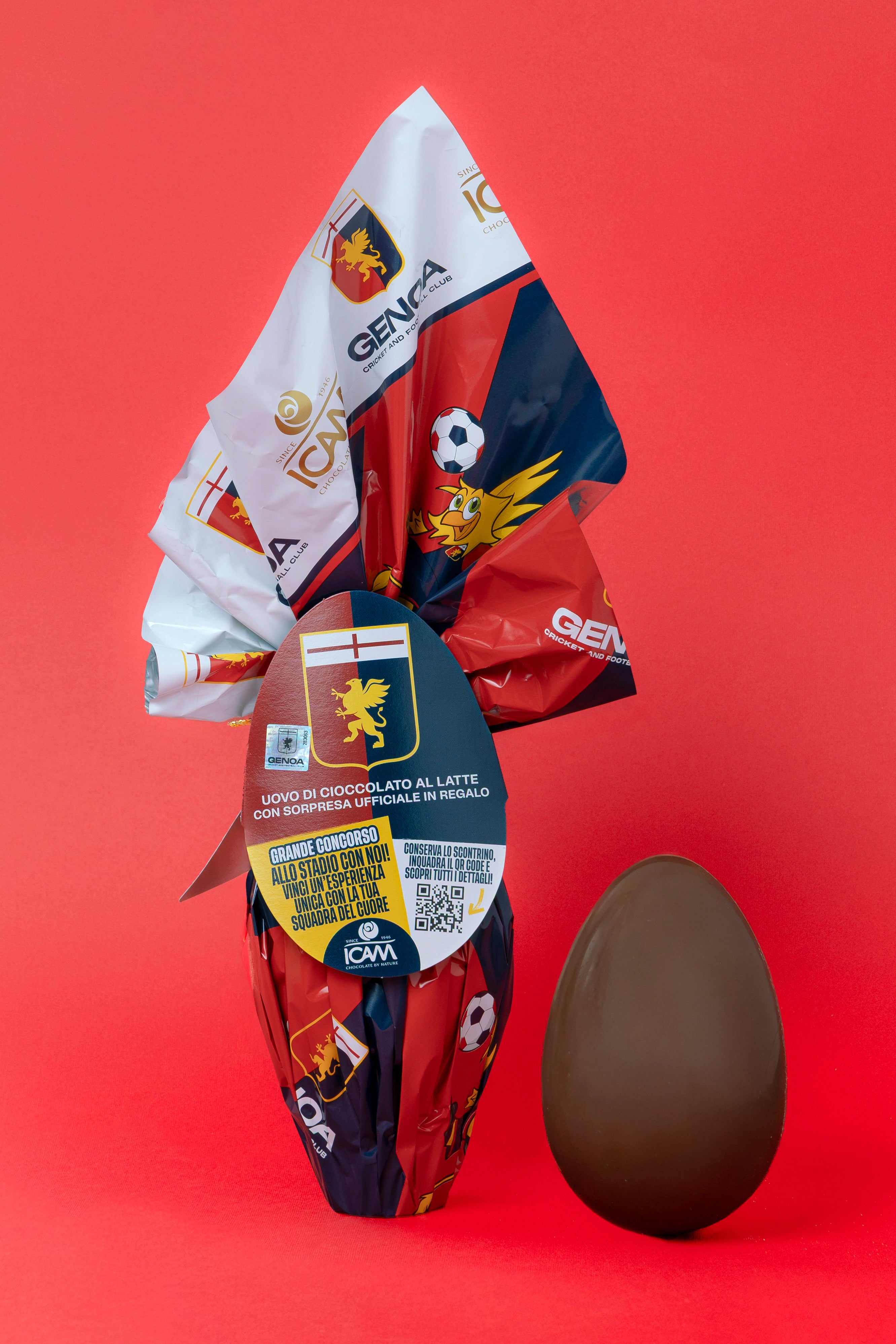 Uovo di Pasqua Genoa CFC Ufficiale ICAM | Cioccolato al Latte 180g