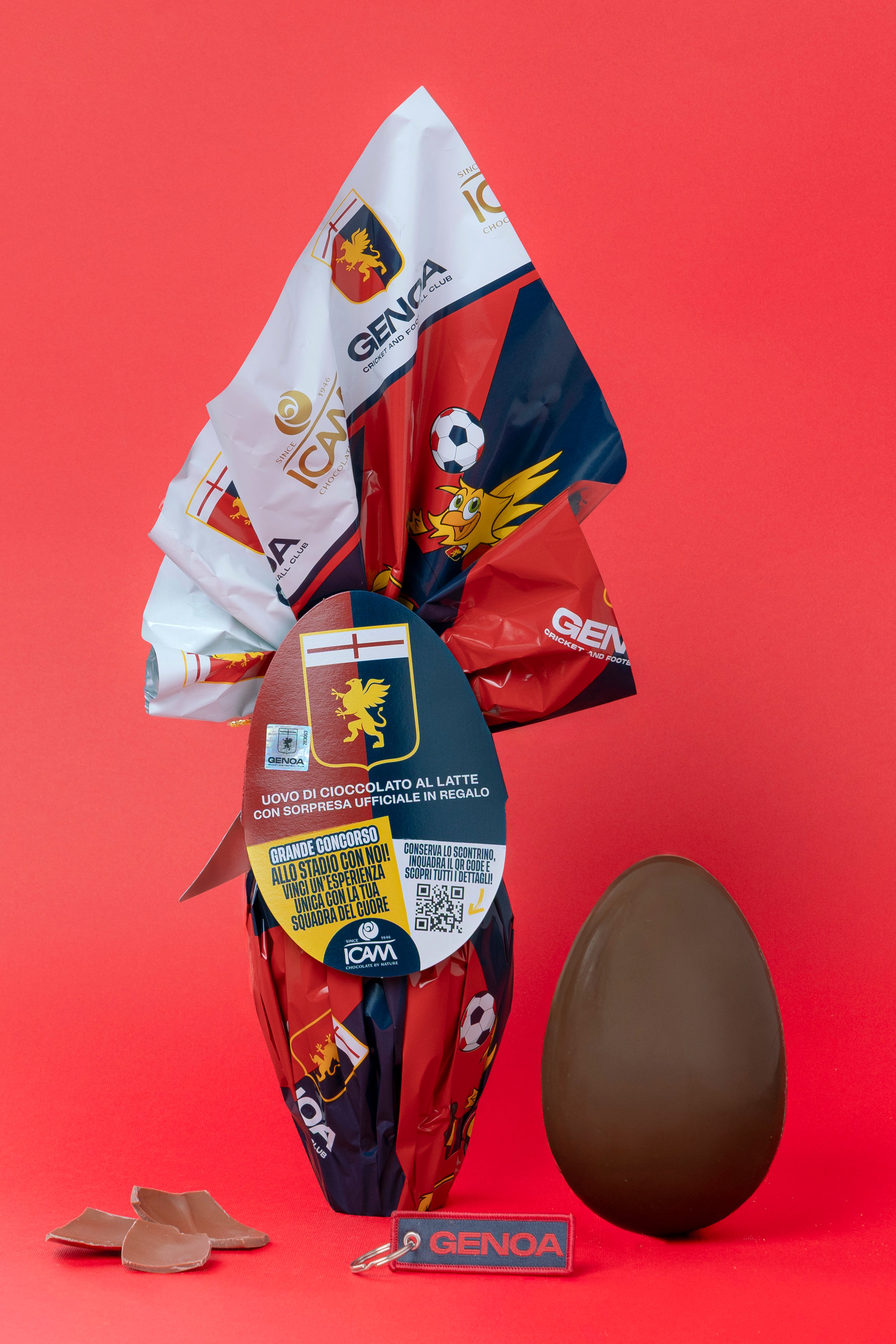 Uovo di Pasqua Genoa CFC Ufficiale ICAM | Cioccolato al Latte 180g