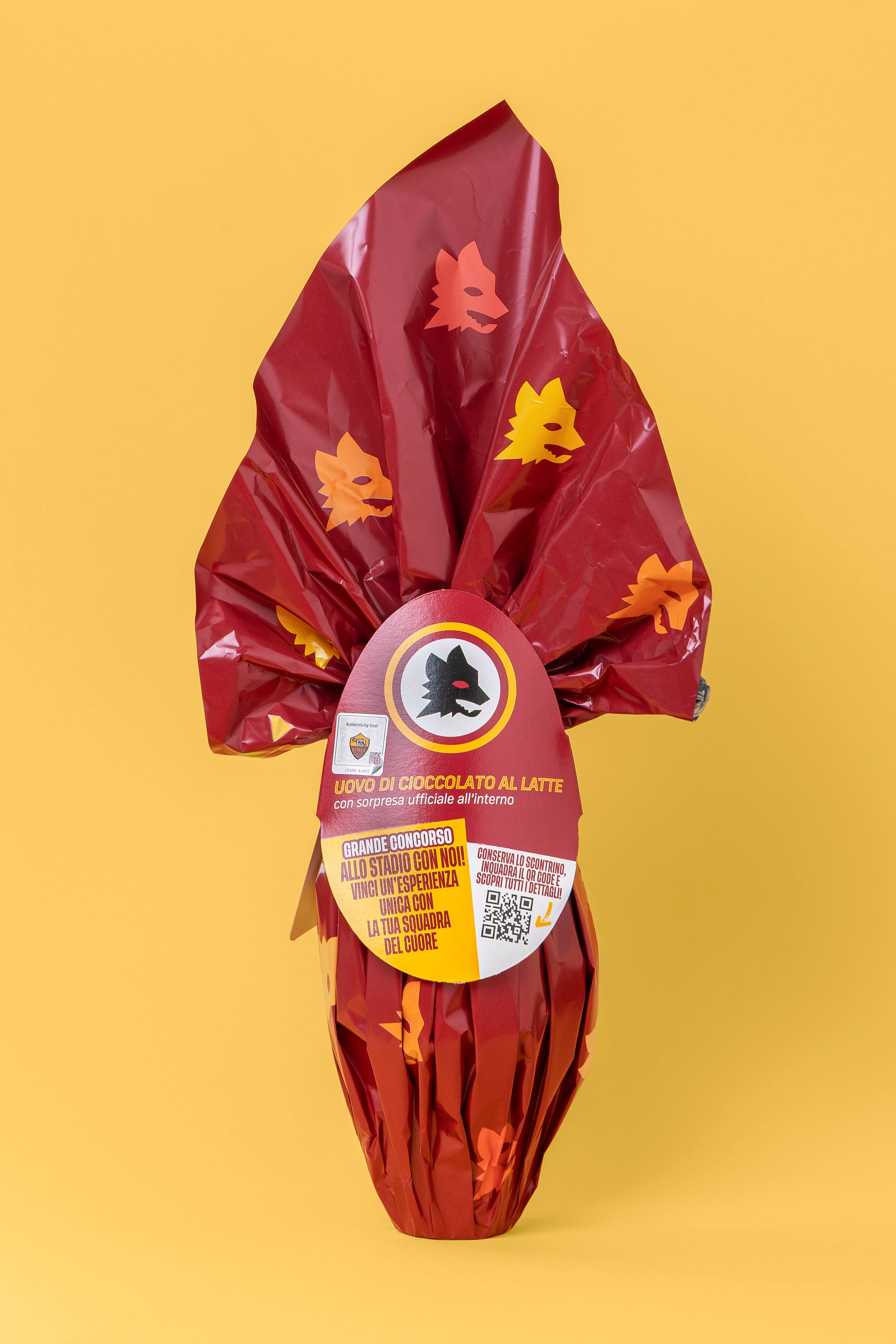Uovo di Pasqua AS Roma Ufficiale ICAM | Cioccolato al Latte 180g