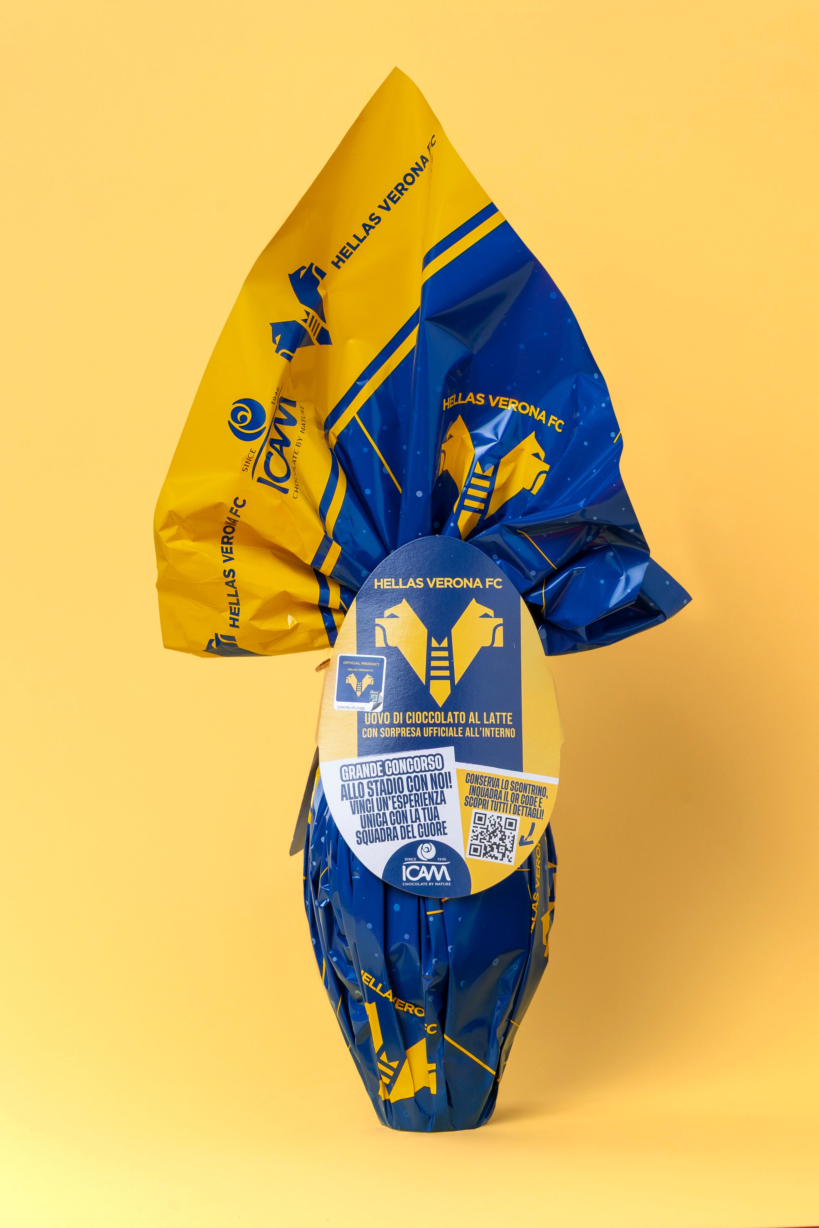 Uovo di Pasqua Hellas Verona Ufficiale ICAM | Cioccolato al Latte 180g