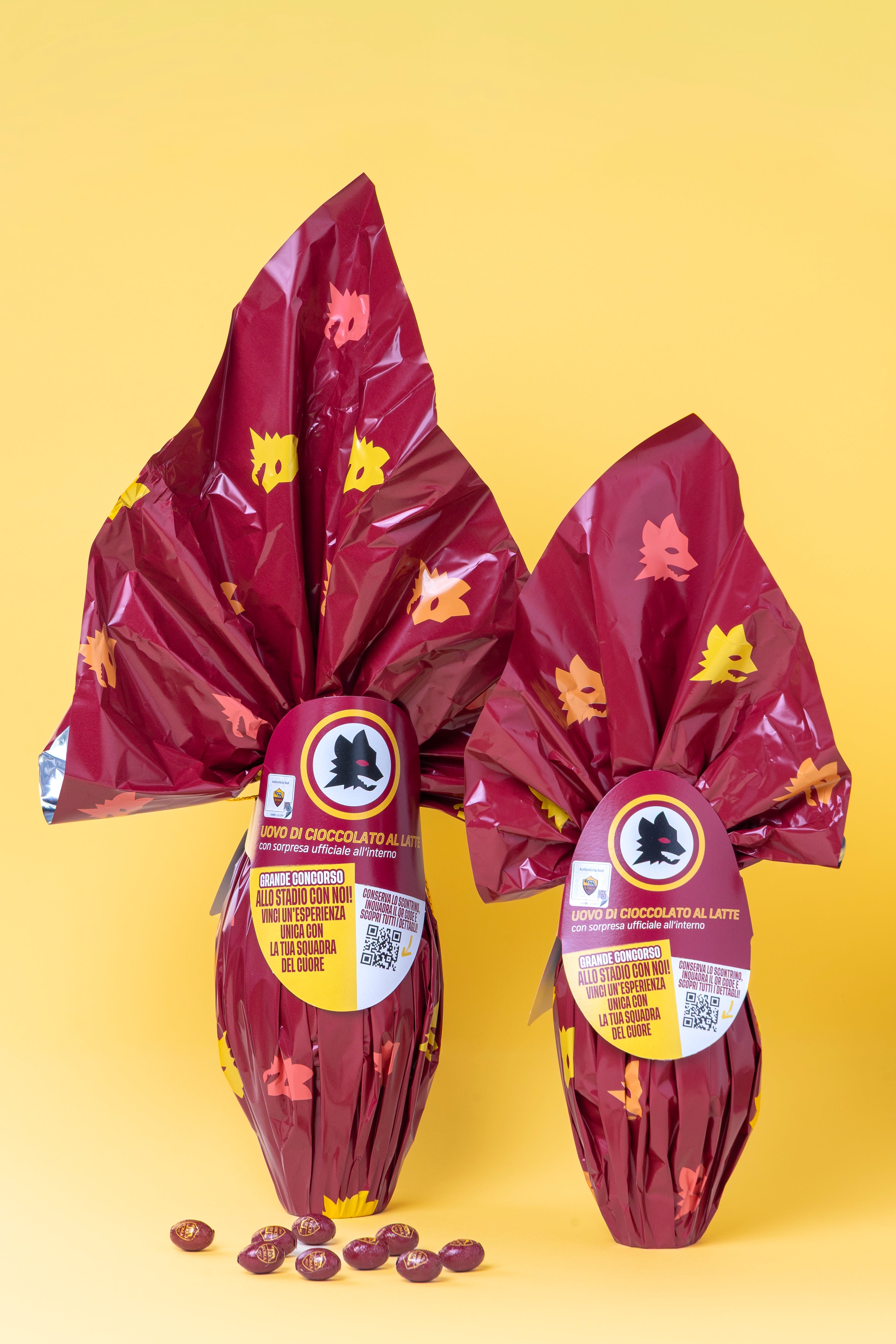 Uovo di Pasqua AS Roma Grande Ufficiale ICAM | Cioccolato al Latte 320g