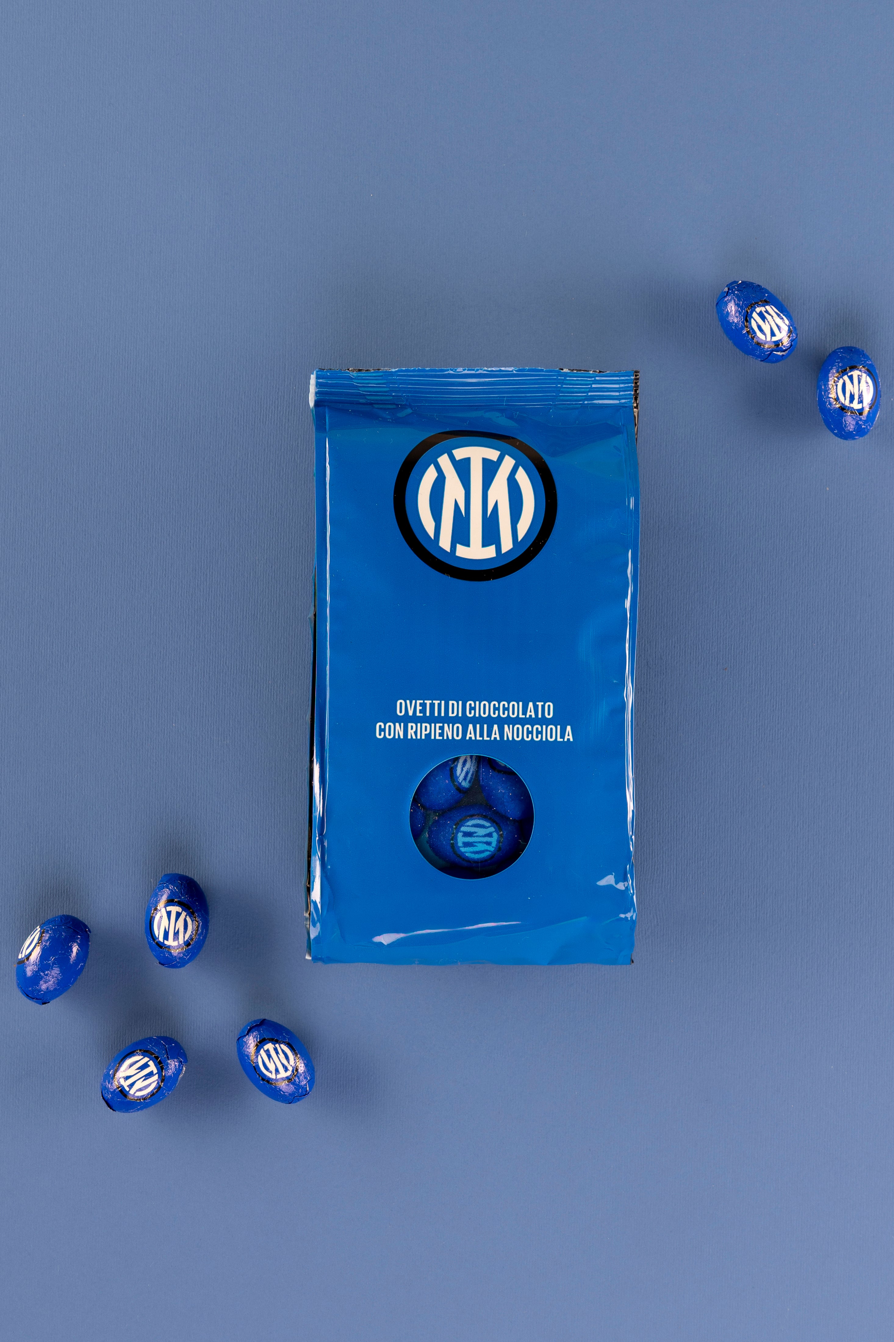 Ovetti F.C. Inter Ufficiali ICAM | Cioccolato al Latte e Crema Nocciola 130g