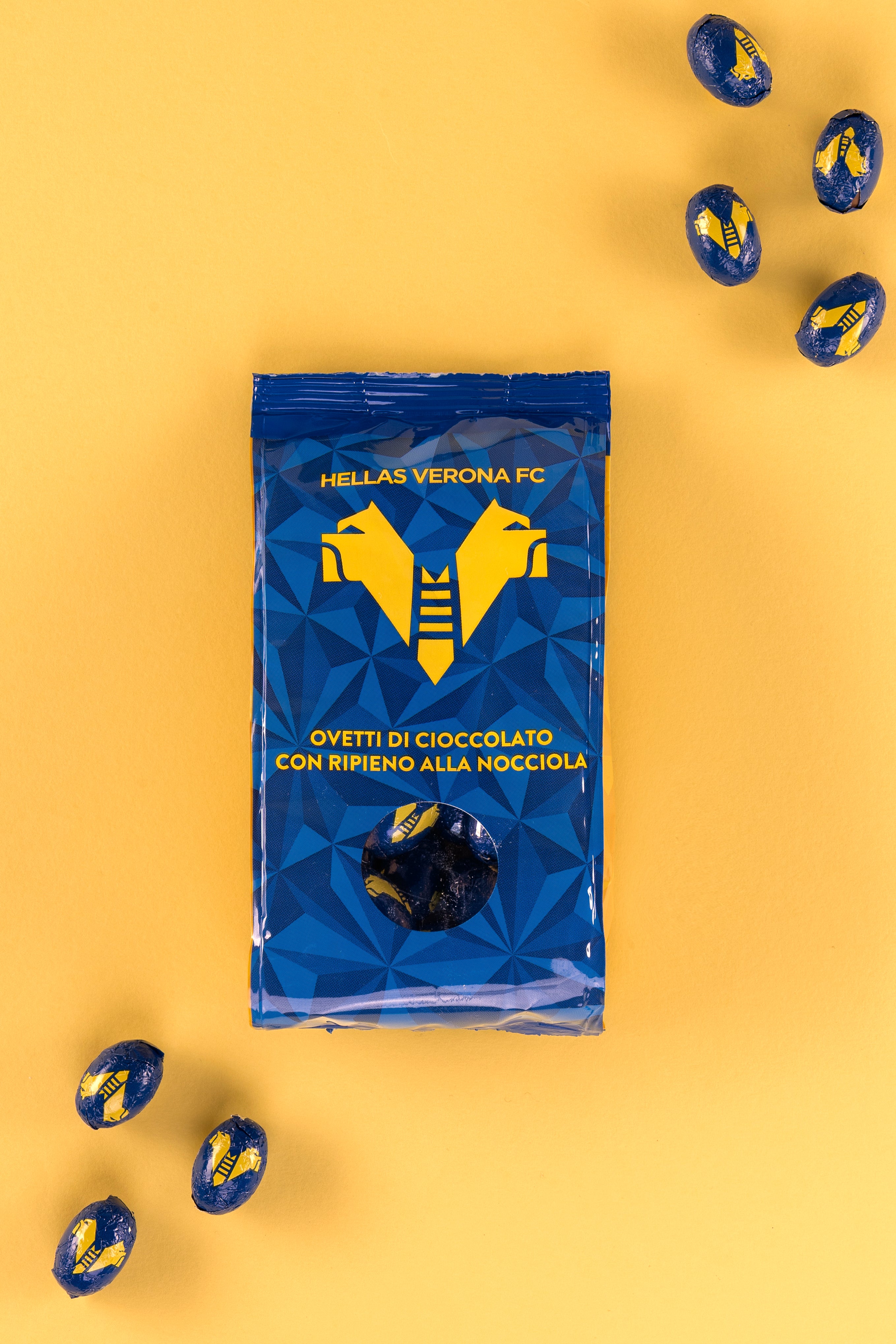 Ovetti Hellas Verona Ufficiali ICAM | Cioccolato al Latte e Crema Nocciola 130g