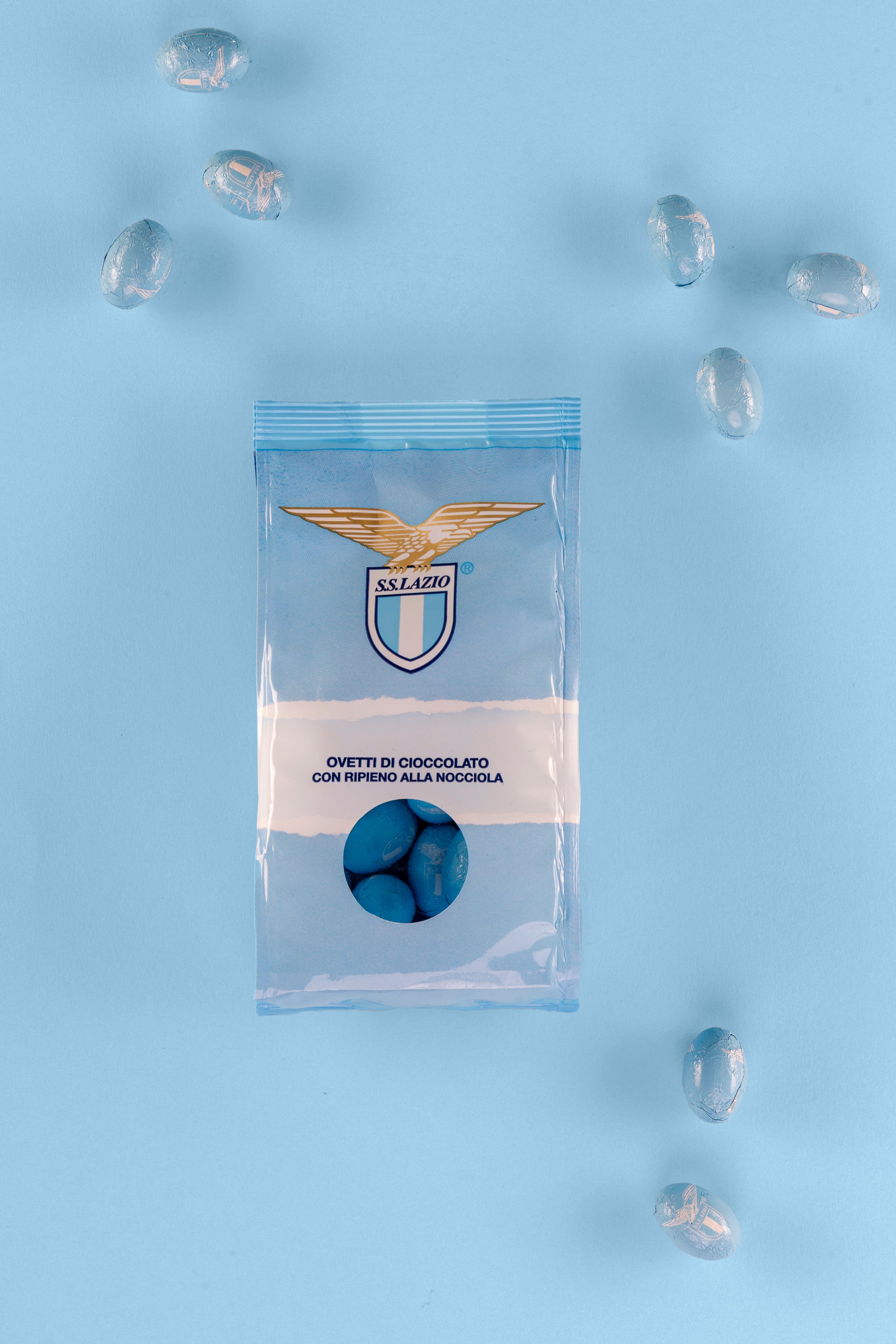 Ovetti Lazio Ufficiali ICAM | Cioccolato al Latte e Crema Nocciola 130g