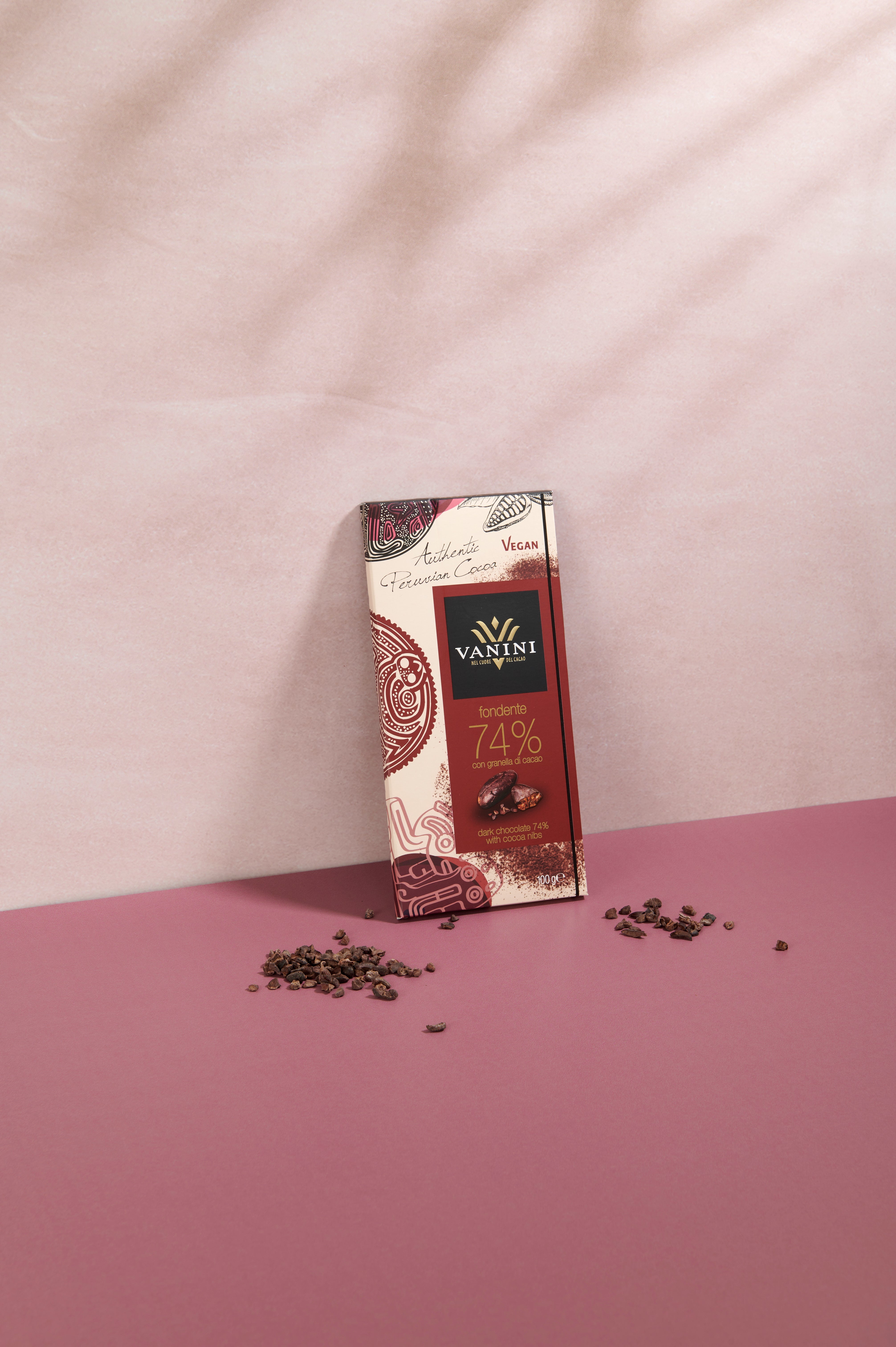 Tavoletta Vanini Monorigine Perù Fondente 74% con granella di cacao